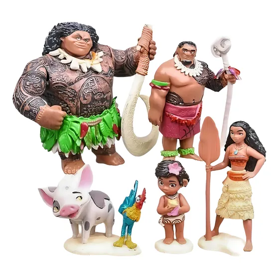 Set De Figuras De Moana 6 Pcs Juguete Colección