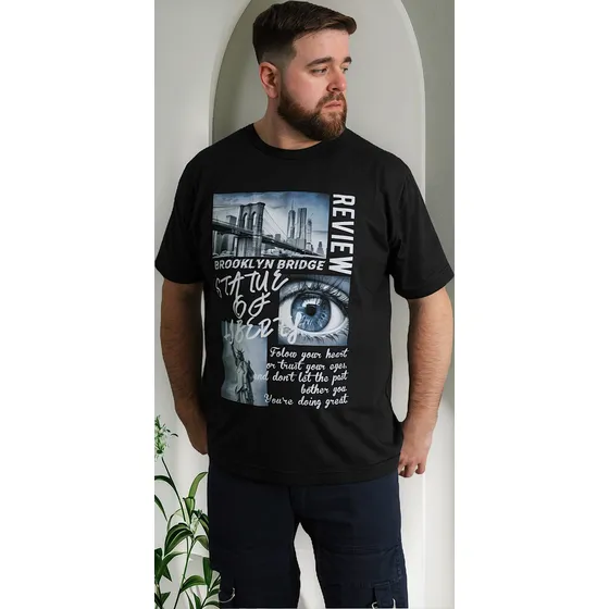 Remera De Hombre Algodon Peinado Premium Talles Especial