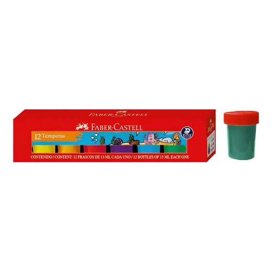 Témpera Estuche X12 Faber-castell 15ml Color Multicolor