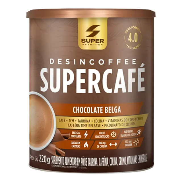 Supercafé Desincoffee Termogênico Desinchá Sabores 220g Chocolate Belga