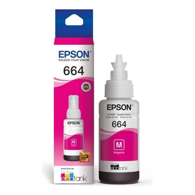 Tinta Para Impresora Epson T664 Color Magenta De 70 Ml