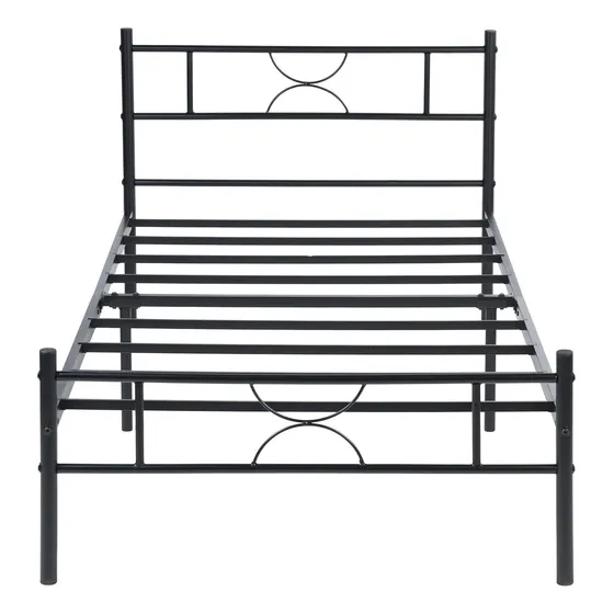 Gomyhome Base Metal Cama Soporte Recamara Individual Negro