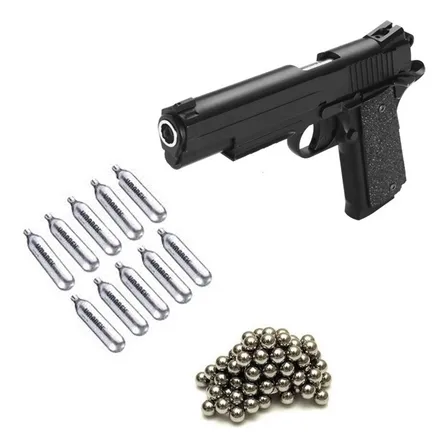 Pistola Aire Comprimido Colt 1911 Kwc + 10 Co2 + 500 Balines