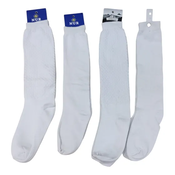 Medias Escolares Blanco Y Azul Marino Sportwind 100% Algodón