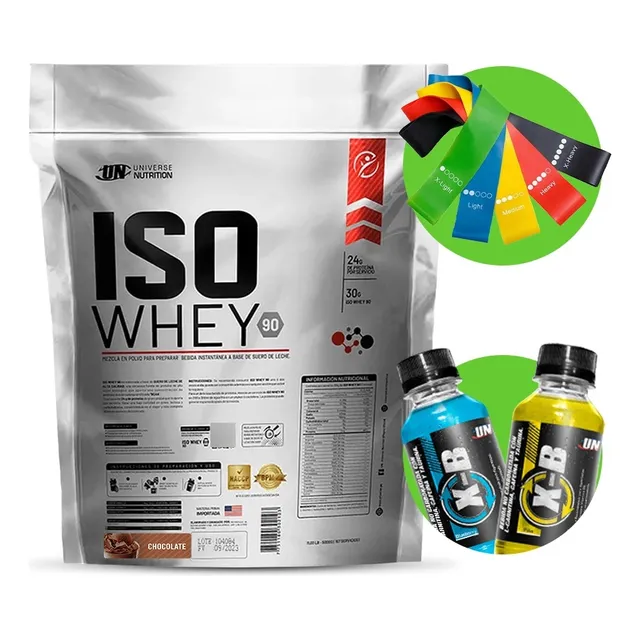 Iso Whey 3kg Chocolate + Bandas De Latex X5 + 02 Quem