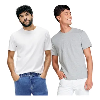 Kit 2 Camisetas Masculinas BĂĄsicas AlgodĂŁo Hering Original Kit 2 Camisetas Masculinas BĂĄsicas AlgodĂŁo Hering Original