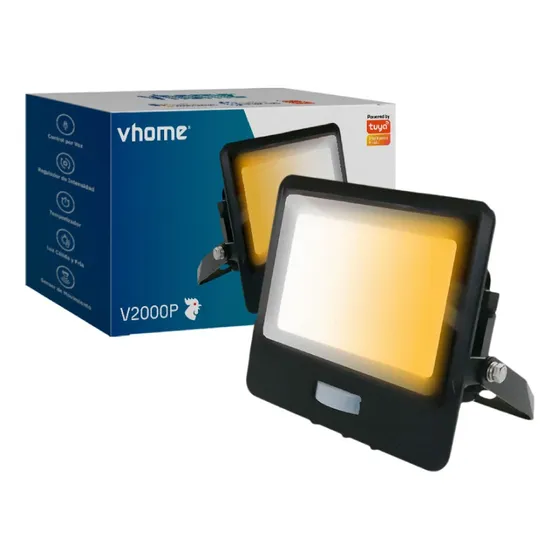 Foco Proyector Con Sensor Movimiento Wifi Vhome V2000p Vshop