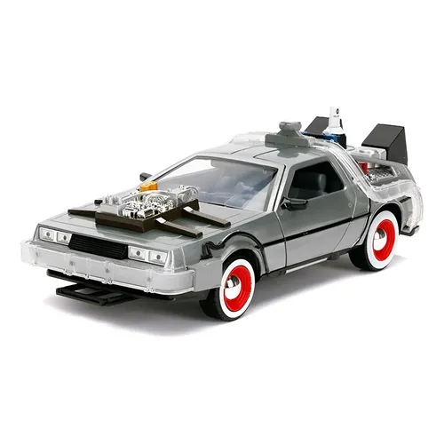 Miniatura Delorean Time Machine C/luz 1:24 Pink Slips Jada Pink