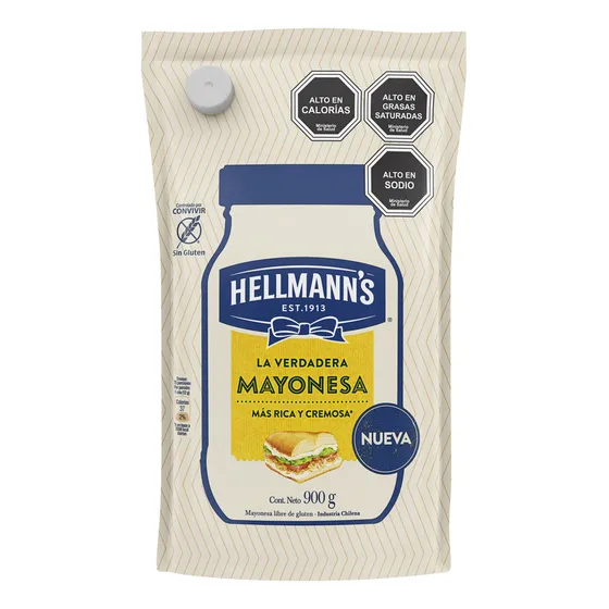 Hellmann's Mayonesa Regular Doypack 900gr