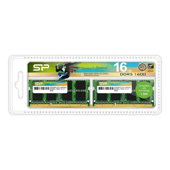 Memoria Ram Sp 16 Gb (2x8gb) Ddr3 1600 Mhz Laptop