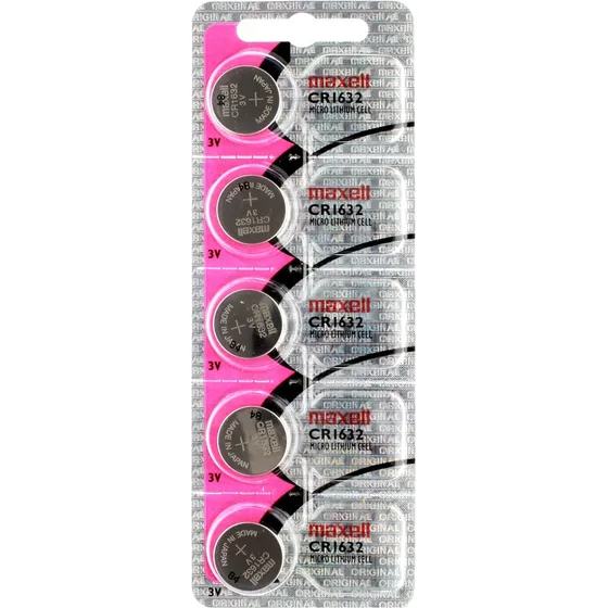 Pilas Litio Cr1632 Tiras 5 Unidades Maxell 