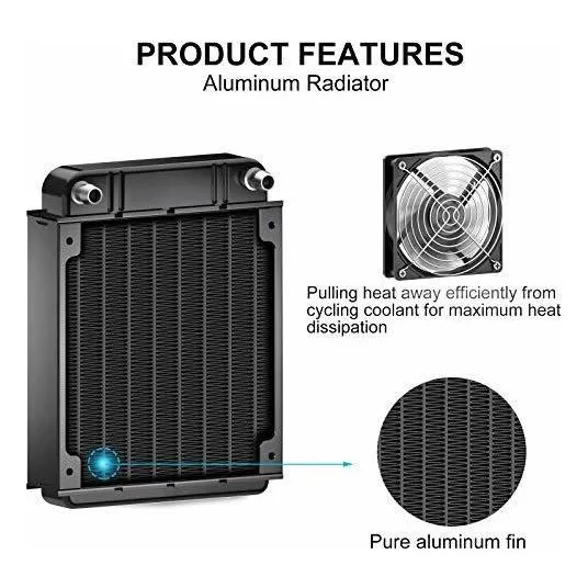 Clyxgs 8 Tubo Aluminio Calor Refrigeracion Agua Drenaje Pc