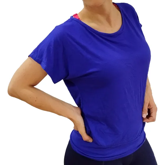 Blusa Dama, Casual, Stretch, Manga Corta, Holgada, Qantik