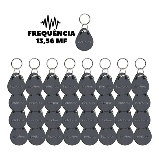 70 Chaveiros Proximidade Tag 13,56mhz Th 1000 Mf Intelbras