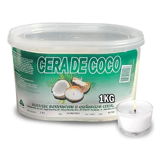 Cera De Coco Velas Artesanais 100% Vegetal Vegana 1 Kg