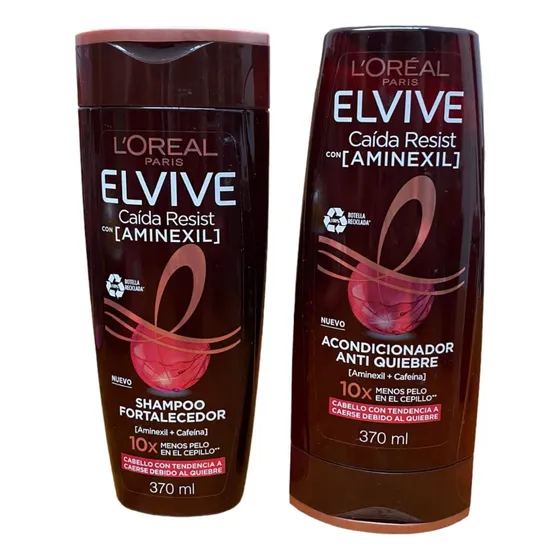 Pack Loreal Elvive Shampoo Y Acondicionador Anti Caída 370ml