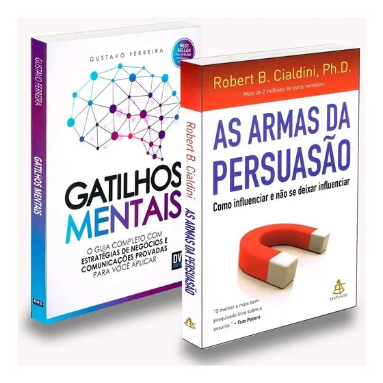 Kit Gatilhos Mentais + As Armas Da Persuasão, De : Robert B. Cialdini / : Gustavo Ferreira. Não Aplica Editorial Sextante-dvs Editora, Tapa Mole En Português, 2021