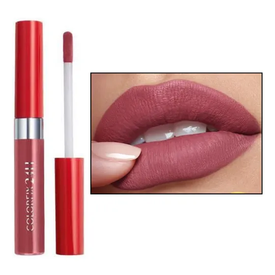 Labial Líquido Mate Colorfix 24 H Ésika Rosa Invencible Rosa