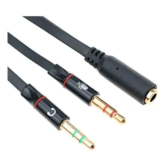 Cabo Adaptador Headset Para Fone 2 P2 Macho X 1 P3 Fêmea