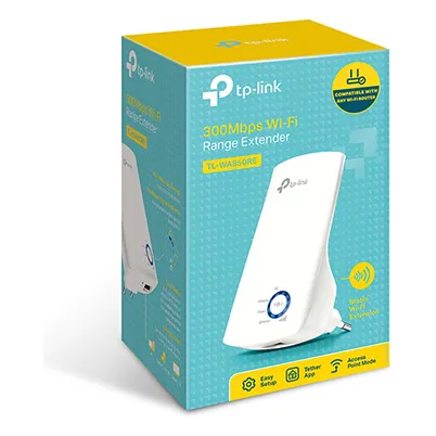Repetidor de señal WiFi TP-Link N300 de 300 Mbps TL-WA850re, color blanco, 110 V/220 V
