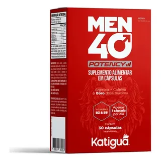 Suplemento Homem Men 40 Potency Boro Em Dose Máxima 30 Cáps Sabor Neutro