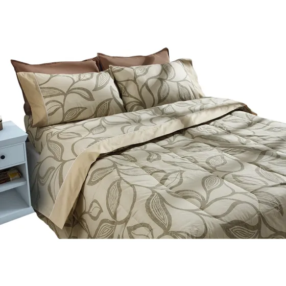 Juego Sabanas King Size Colchon 2x2 Percal Estampado Oregon