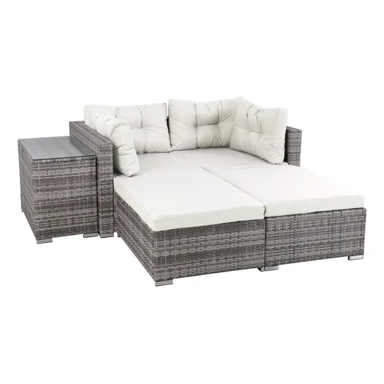 Juego De Jardin Exterior Set Living Ratan Amalfi Sillones
