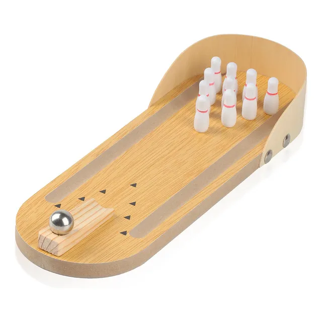 Mini Juego Bolo Mesa Madera Escritorio Juguete Oficina Casa