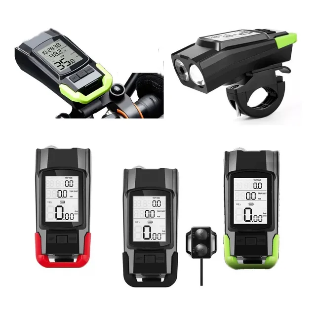 Odómetro Velocimetro Linterna Corneta Bicicleta Computer Usb