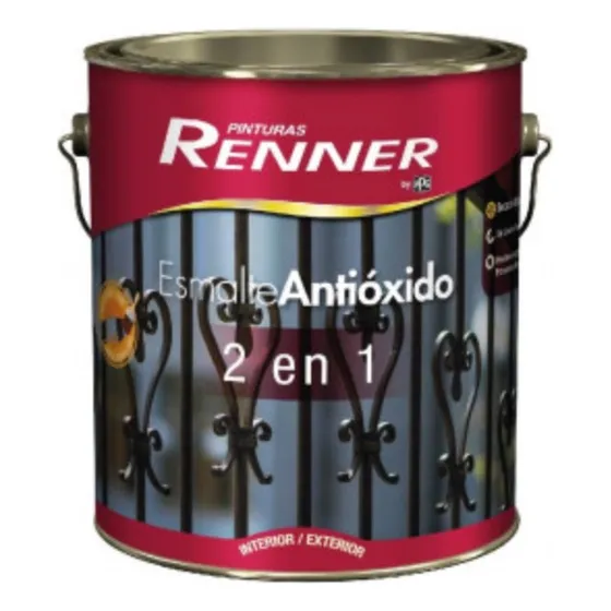 Esmalte Con Antioxido Grafito Mate Renner- Megacolor 