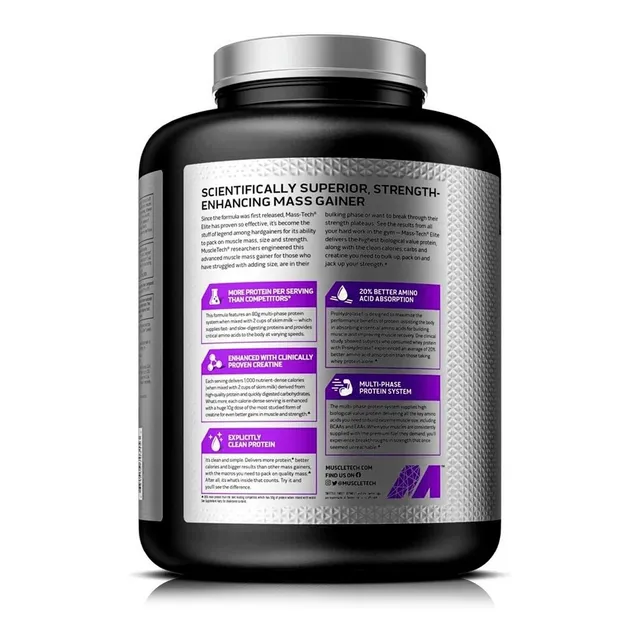 Mass Tech Elite 7lb Ganador De Masa Muscletech