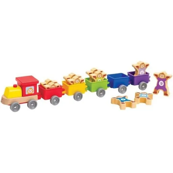 Tren De Números 1 Al 10 Modelo Monos 16 Pzs Play Essentials