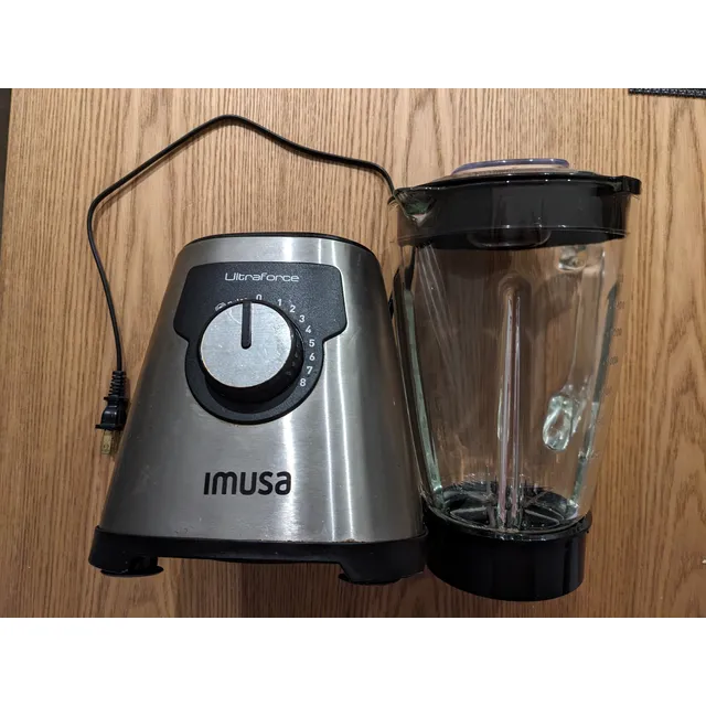 Licuadora Imusa Ultra Force Glass 8v Plateada Color Plateado