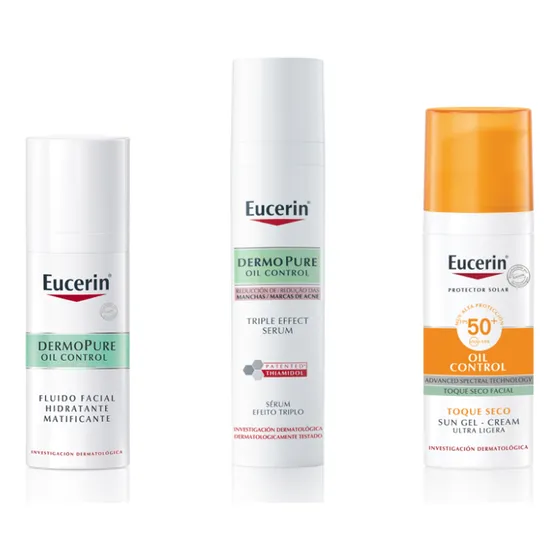 Eucerin Combo Cuidado Piel Gras Más Manchas Post Acné