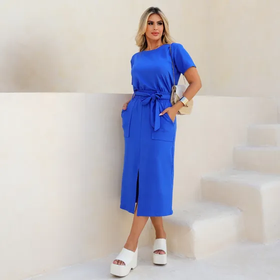 Conjunto Moletim Saia Midi Blusa Alongada Despojada Top Luxo