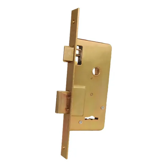 Cerradura para puerta abatible Star LUMI 210 210 derecha/izquierda color dorado acabado bicromatado con pestillo entero