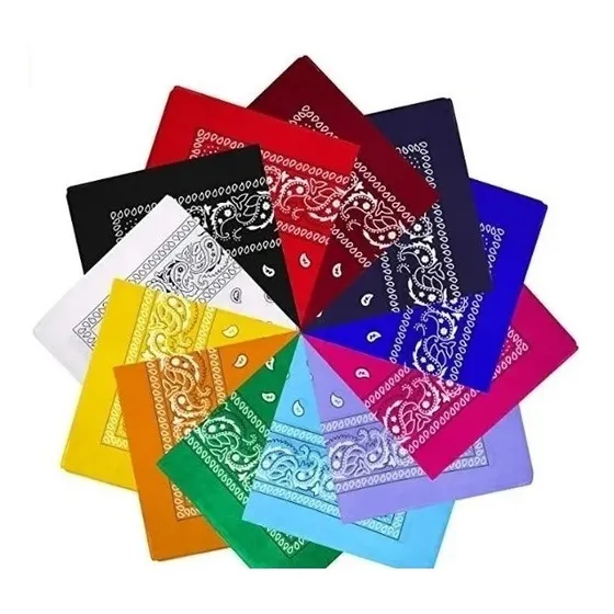 Pañoleta Bandana Diseño Estampada Colores Pañuelo Moda Color