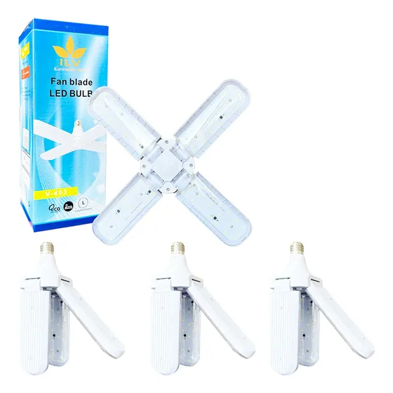 Foco Led 4 Aspas Super Brillante Tipo Ventilador 60w 3 Pzs
