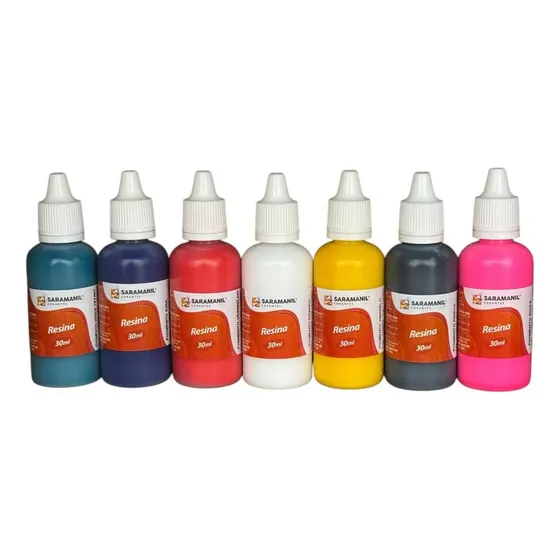 Kit 7 Pigmento Líquido Leitoso Para Resina Epóxi 30ml