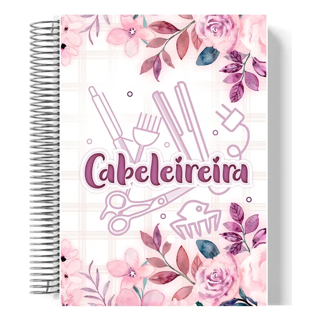 Caderno Agendamento Cabelereira Com Horario 100 Folhas A5