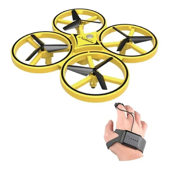 Drone Luciérnaga Control Remoto Por Inducción Con La Mano Color Amarillo-270006