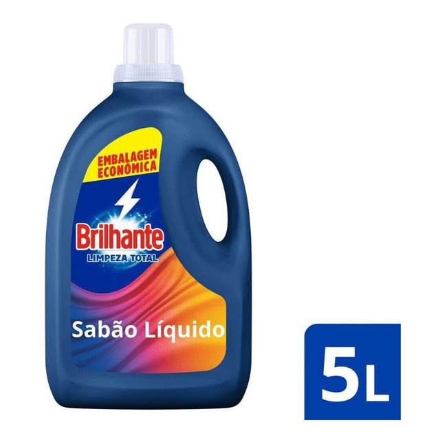 Lava-roupas Líquido Roupas Brancas E Coloridas Limpeza Total 5l Embalagem Econômica Brilha... Lava-roupas Líquido Roupas Brancas E Coloridas Limpeza Total 5l Embalagem Econômica Brilha...
