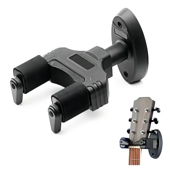 Soporte Stagg Autolock Para Guitarra De Pared Con Traba Color Negro