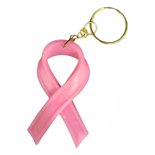 Kit 20 Llavero Cáncer Mama Brilla Oscuridad Rosa Lazo