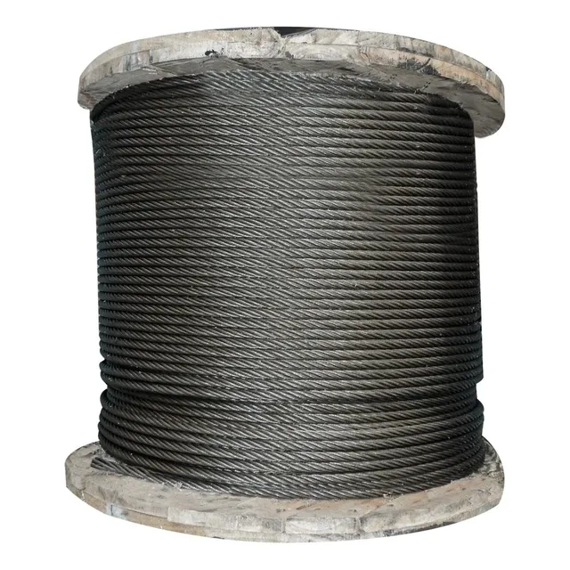 Cable Guaya En Acero Alquitranado 1/2 (12.7mm) 500m Garrucha