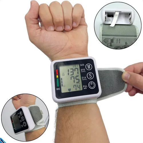 Medidor Pressão Digital Pulso Com Voz Automático Lcd