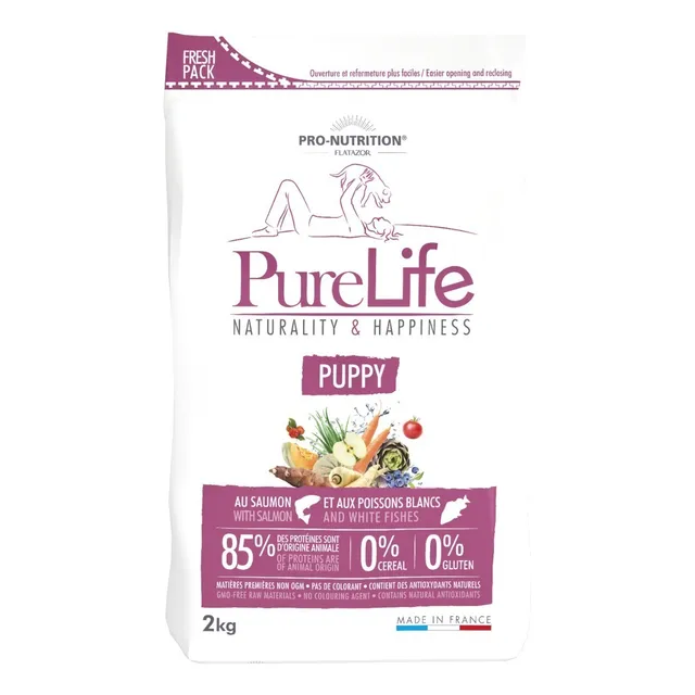 Pure Life Flatazor puppy canino saco 2 kg