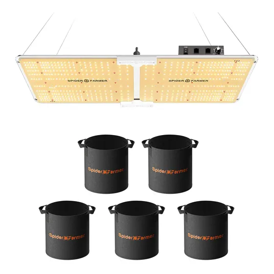 Spider Farmer Sf2000 Luz Led Cultivo 5 Maceta Tela Galon