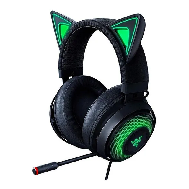 Audífonos Razer Kraken Kitty Chroma Black, Tienda Oficial Color Negro Color de la luz RGB