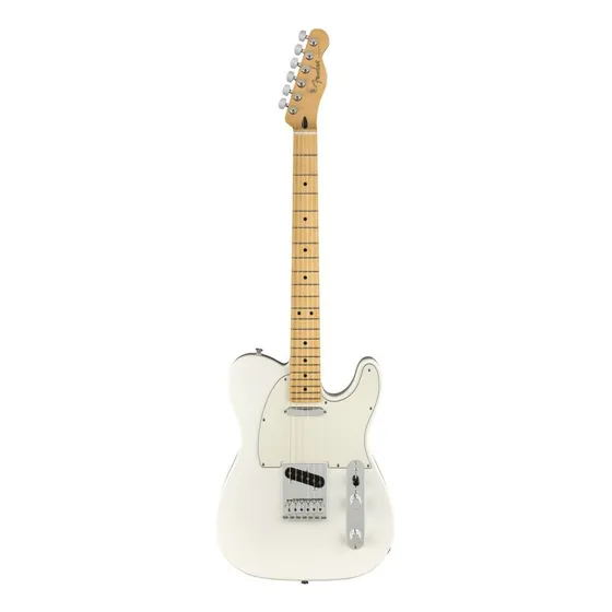 Guitarra eléctrica Fender Player Telecaster de aliso polar white brillante con diapasón de arce